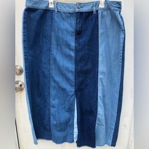 Cato Denim Skirt Plus Size Long 22W